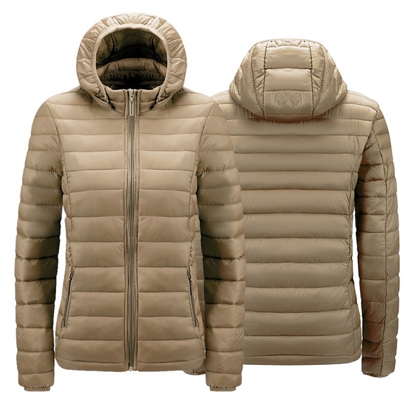 Winter Coat Women Ultralight Jacket Long Sleeve Warm Parka - Picture 4 of 5